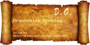 Drenkovics Orsolya névjegykártya