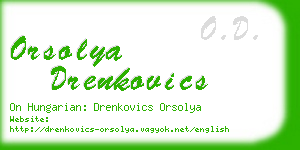 orsolya drenkovics business card